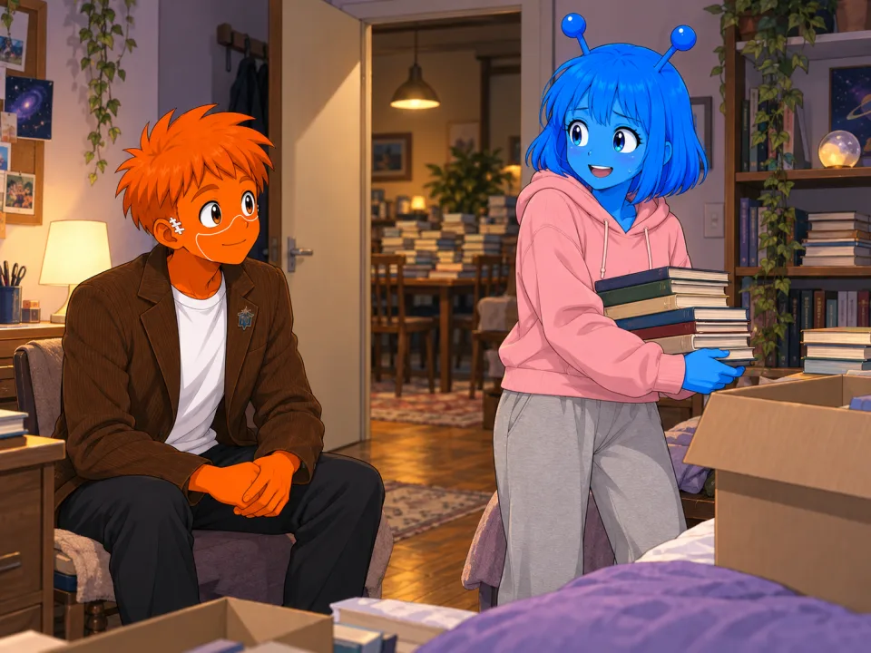部屋で不満そうに話すティナと聞くフランク。